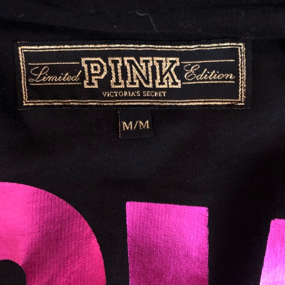 EUC Reversible LE VS Pink Hooded Sweater Black Fur - Picture 3 of 7